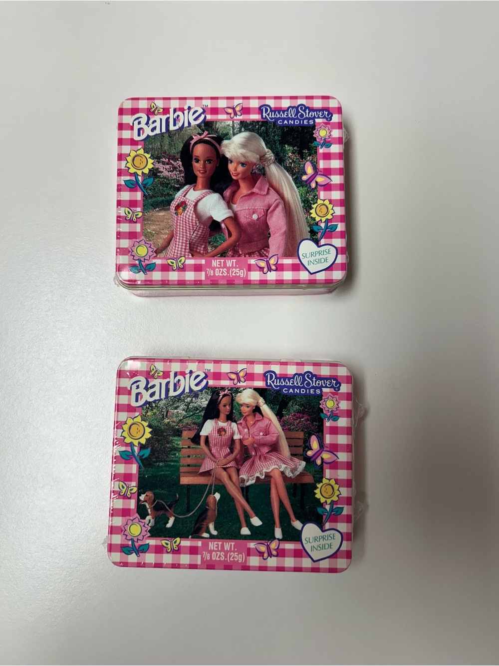 NWT UNOPENED Barbie Pink Chocolates Collectible Surprise Stamps Tin Se